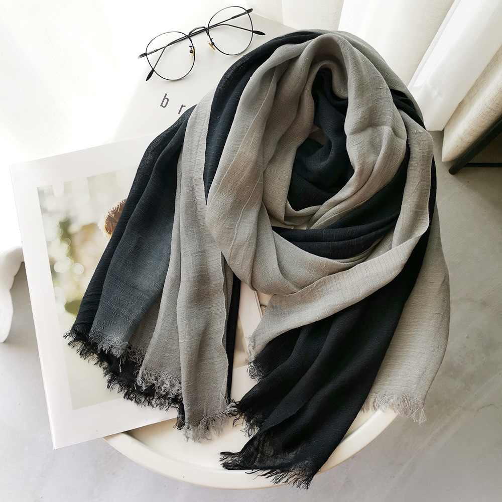 Shawl Wrap Winter - Japanese Style Unisex Cotton Linen Scarf