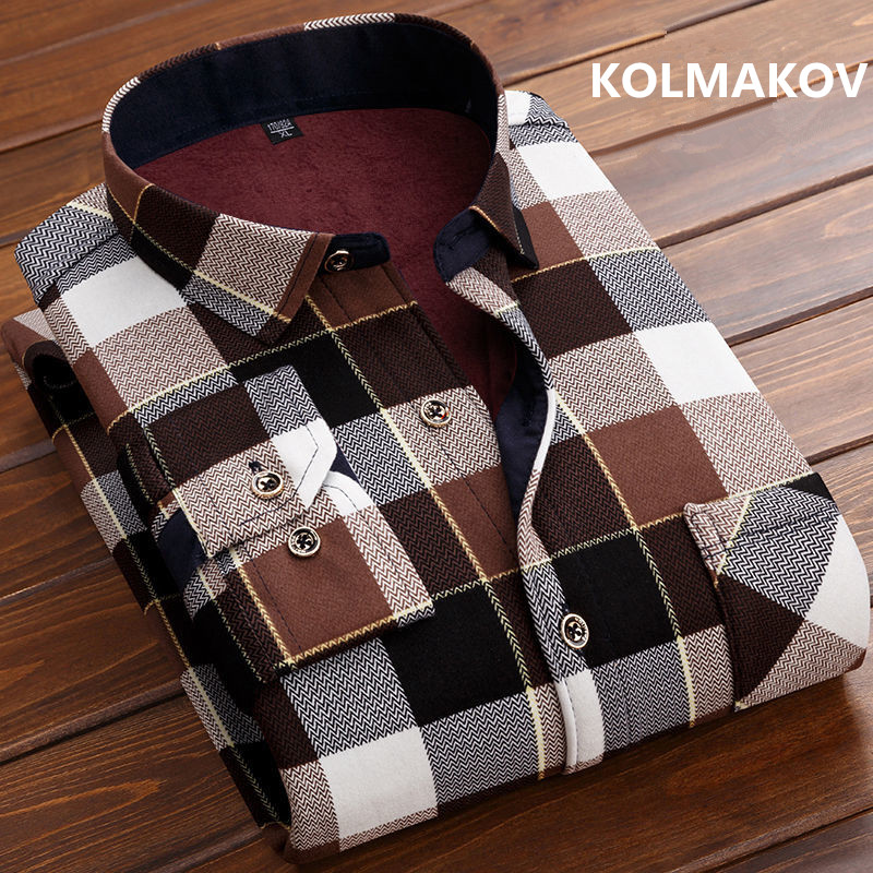 2026 winter Men's fashion smar - Flannel Shirt Lined 评论和价格