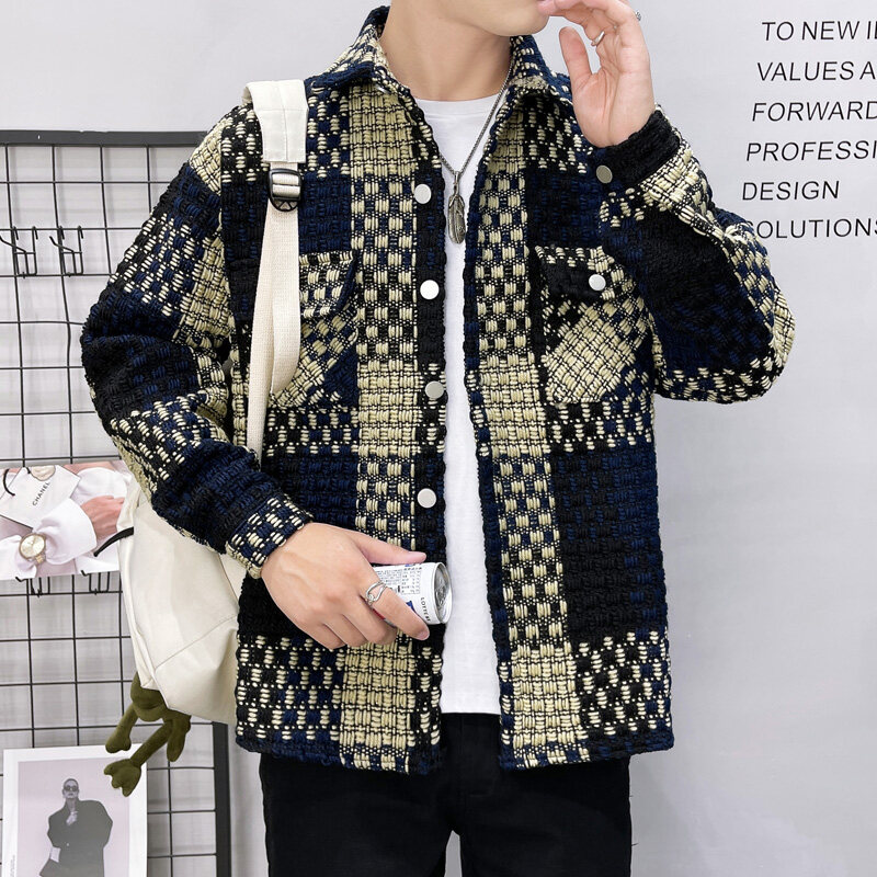 New Men's Thick Checkered Shir - Flannel Shirt Lined 评论和价格