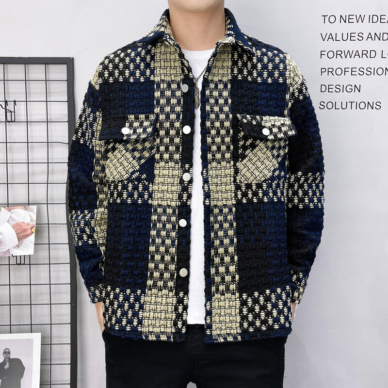 New Men's Thick Checkered Shir - Flannel Shirt Lined 评论和价格