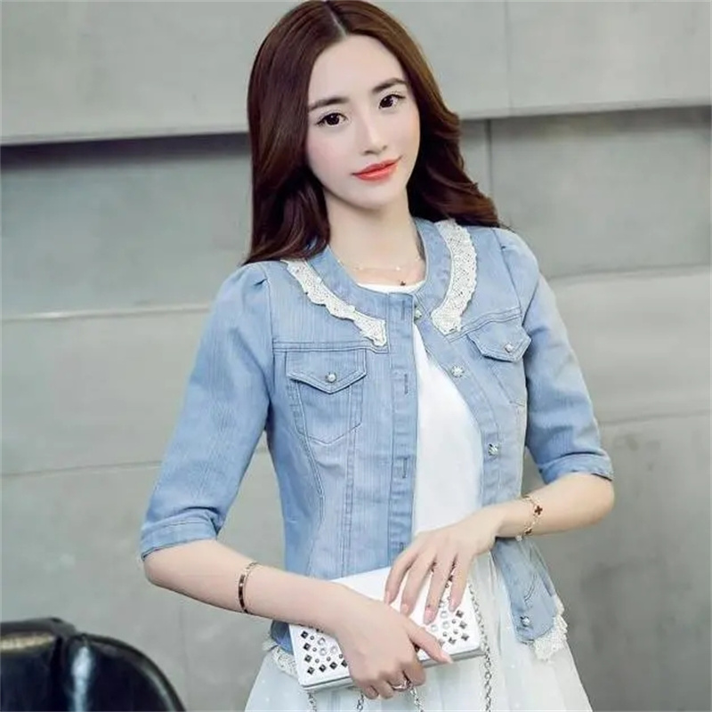 Denim Jacket Women Half Sleeve - Down Jacket Packable 评论和价格