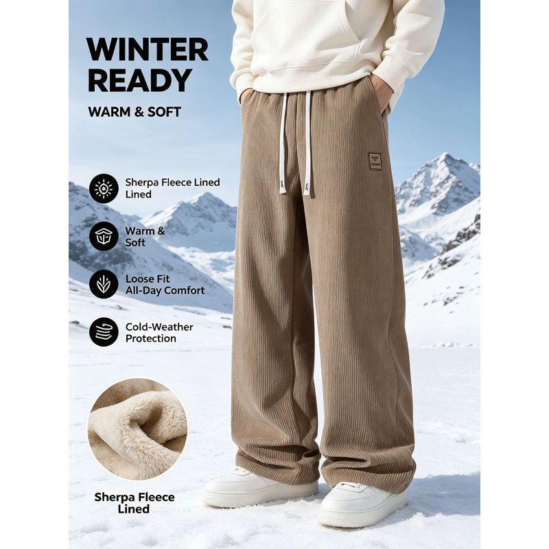 Men's Winter Sports Pants Cord - Corduroy Pant Warm 评论和价格
