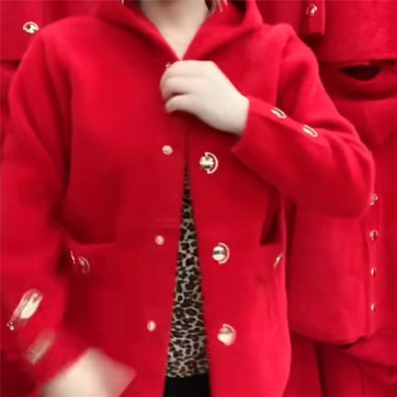 NEW Middle Aged Elderly Mother - Wool Coat Peacoat 评论和价格