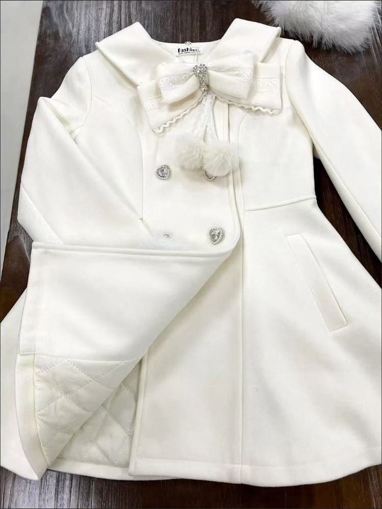 Japanese Autumn Winter Elegant - Wool Coat Peacoat 评论和价格