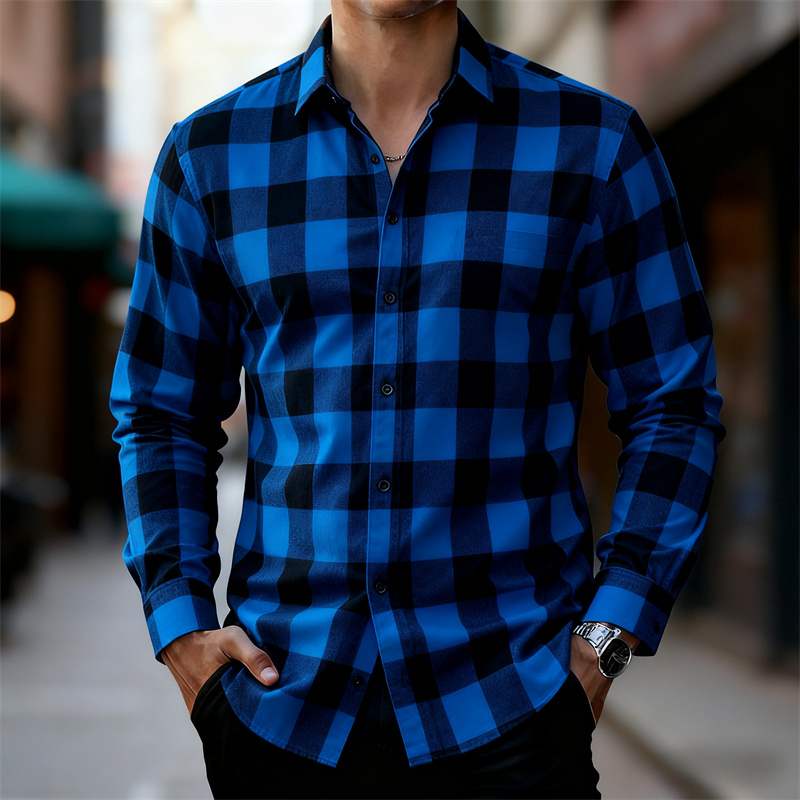 Men's Classic Red and Black Pl - Flannel Shirt Lined 评论和价格