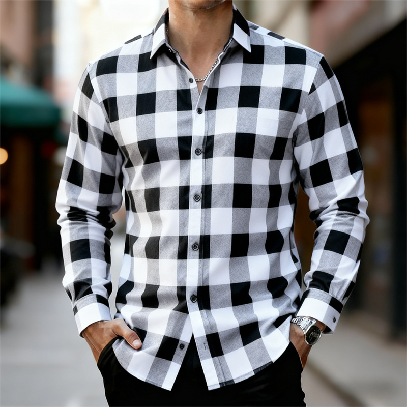 Men's Classic Red and Black Pl - Flannel Shirt Lined 评论和价格
