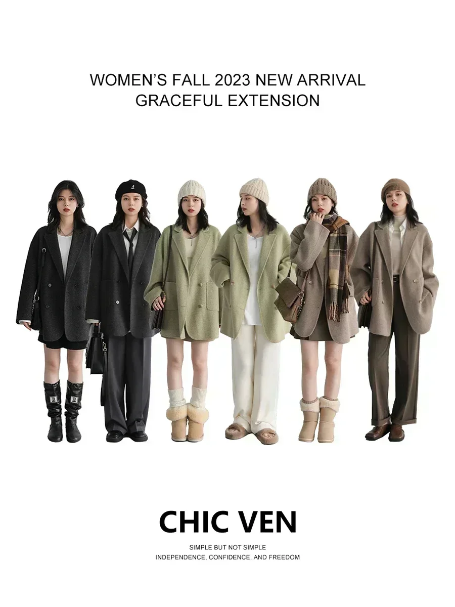 CHIC VEN Women's Woolen Coats  - Wool Coat Peacoat 评论和价格