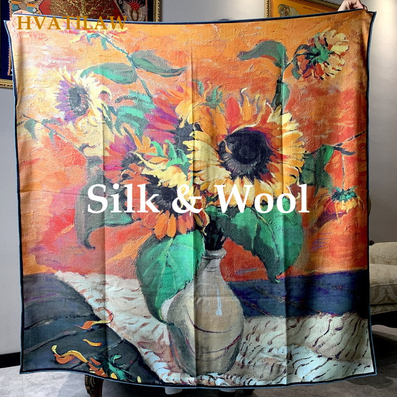 Elegant 30% Silk 70% Wool Scar - Shawl Wrap Winter 评论和价格