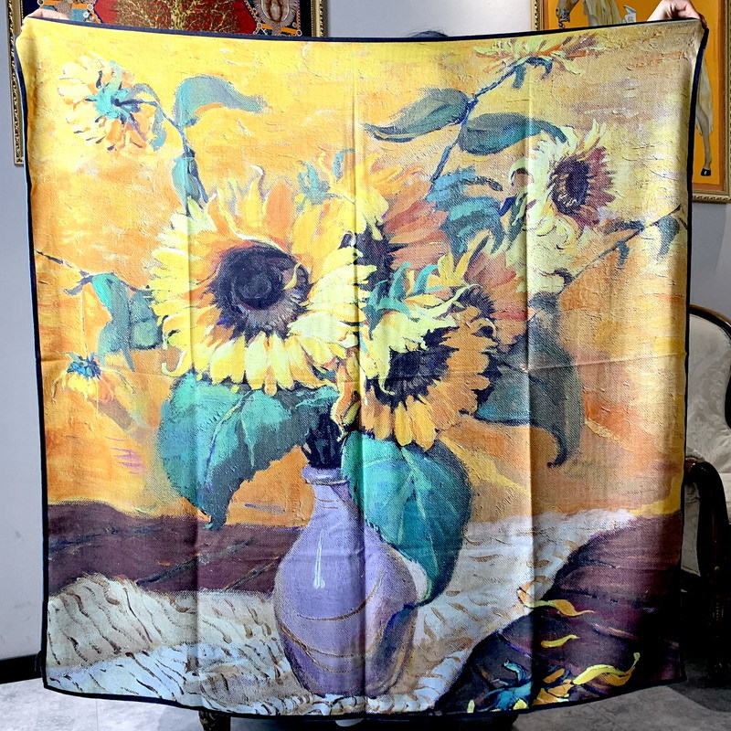 Elegant 30% Silk 70% Wool Scar - Shawl Wrap Winter 评论和价格