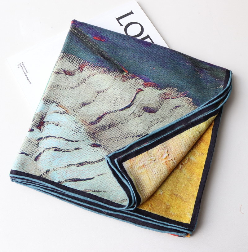 Elegant 30% Silk 70% Wool Scar - Shawl Wrap Winter 评论和价格