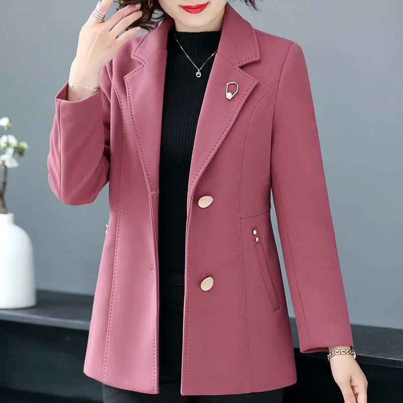 Autumn Coat Short 40 Year Old  - Wool Coat Peacoat 评论和价格