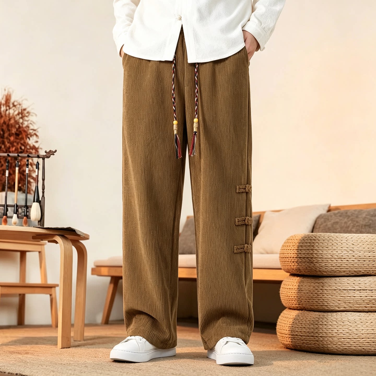 Pants Men Brand New Autumn War - Corduroy Pant Warm 评论和价格