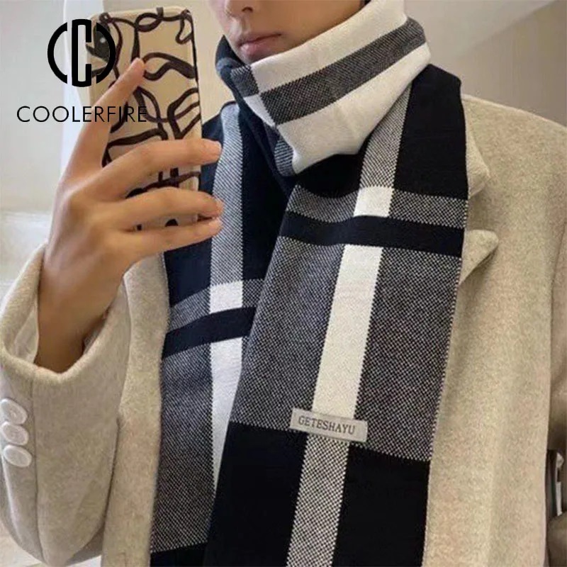 New Winter Men Scarf Keep Warm - Wool Scarf Men 评论和价格